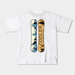 Pastel vintage Pine Snowboard Kids T-Shirt